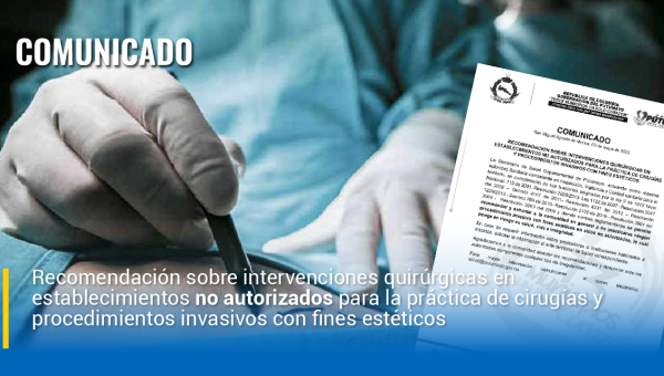 RECOMENDACION sobre cirugías y Procedimientos estéticos.